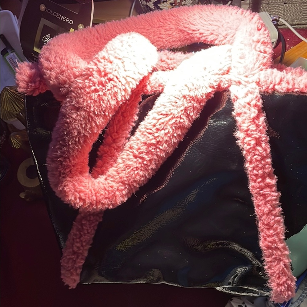 Pink and Black Shoulder Bag